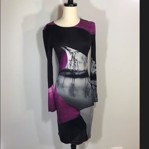 NWT Mary Katrantzou Fuchsia Silk Jersey Dress